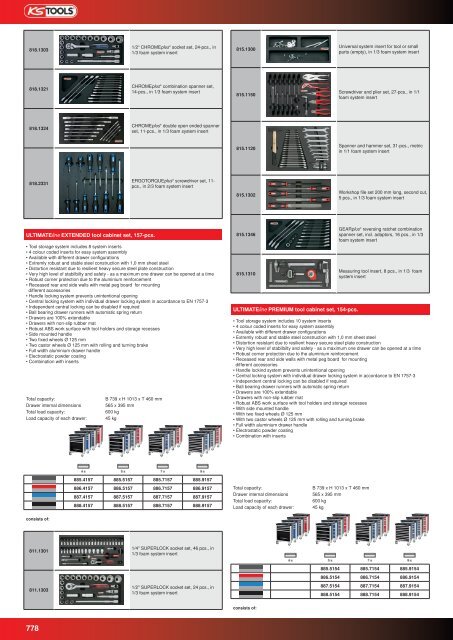 TOOL CABINETS / WORKSHOP EQUIPMENT