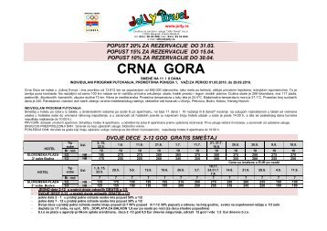 CRNA GORA - Jolly Travel