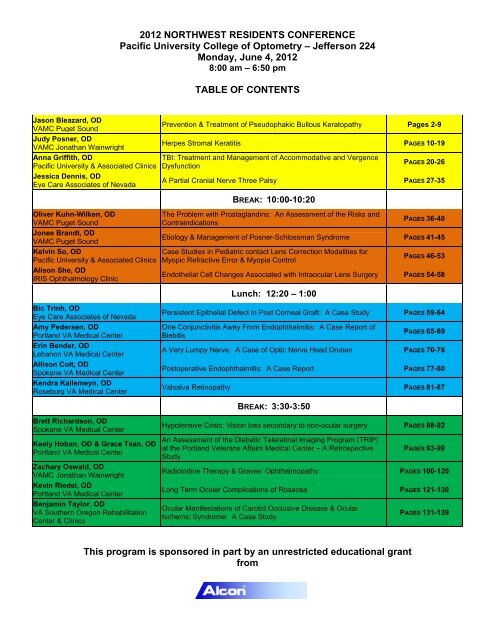 Differential Diagnosis - Pacific University