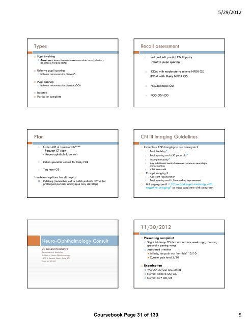 Differential Diagnosis - Pacific University