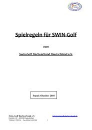Spielregeln für SWIN-Golf - Swingolf Dachverband
