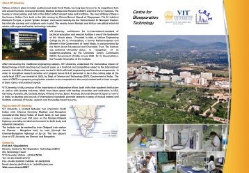 Download CBST's brochure (pdf) - VIT University