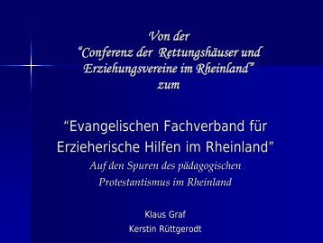 Auf den Spuren des pÃ¤dagogischen Protestantismus im Rheinland
