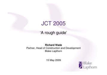 JCT 2005 - a rough guide - Southampton - Blake Lapthorn