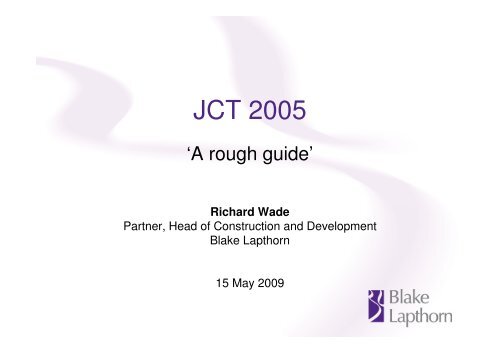 Jct 2005 A Rough Guide Southampton Blake Lapthorn - 