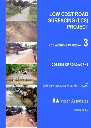 LCS Working Paper No 3 - Costing of Roadworks - Transport for ...