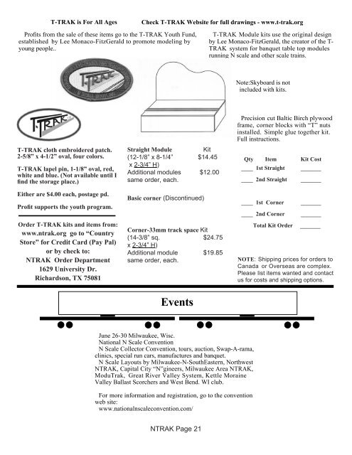 The New Newsletter - NTRAK Modular Railroading Society, Inc.