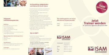 ISAM-Trainerflyer als Druckversion
