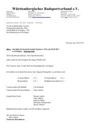 Kreismeisterschaft Junioren / Elite - RV Edelweiss Bonlanden eV