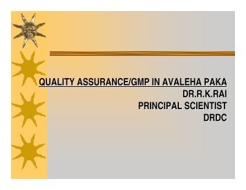 quality assurance/gmp in avaleha paka - amam-ayurveda.org