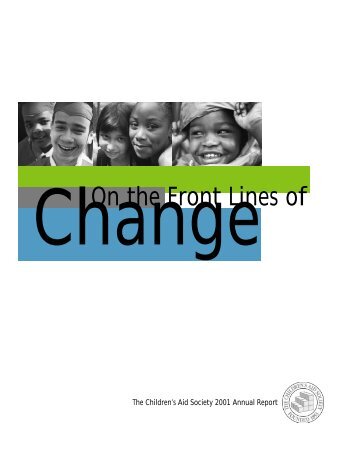 Download the 2001 Annual Report - The Children's Aid Society