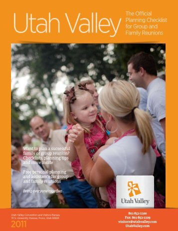 The Official Planning Checklist for Group and Family ... - Utah Valley