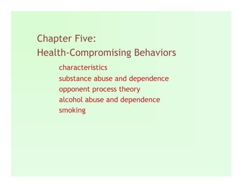 Health Compromising Behaviors Meagher Lab Health Compromising Behaviors Meagher Lab