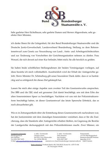 Stellungnahme vom Bund Brandenburger ... - DJG Brandenburg