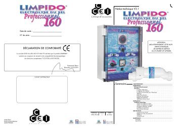 LIMPIDO 160 notice A5 V3.1 - VitaPiscine