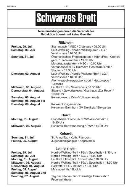 Mosel - Eifel - Hunsrück - Verbandsgemeinde Rülzheim