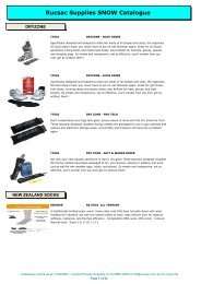 Rucsac Supplies SNOW Catalogue