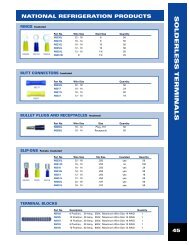 SOLDERLESS TERMINALS - National Refrigeration Products