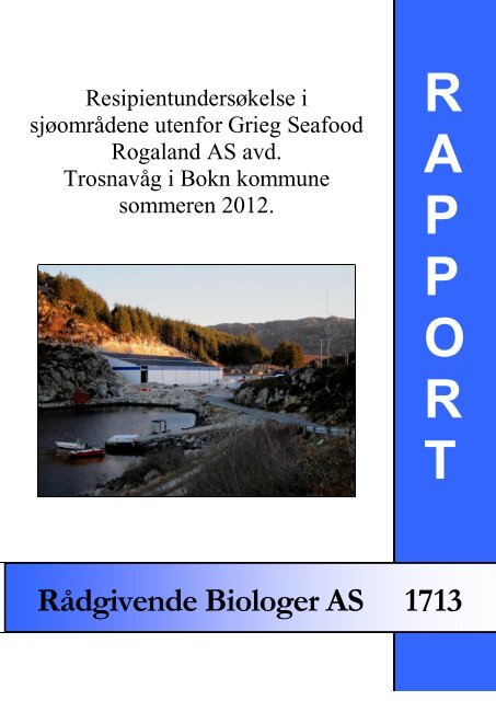 ResipientundersÃ¸kelse i sjÃ¸omrÃ¥dene utenfor Grieg Seafood ...