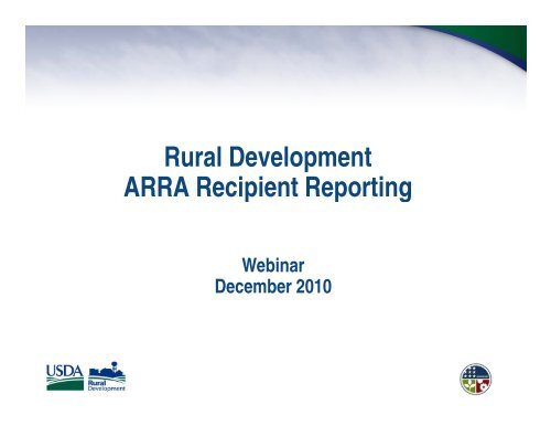 Recipients - USDA Rural Development