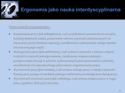 Ergonomia jako nauka interdyscyplinarna