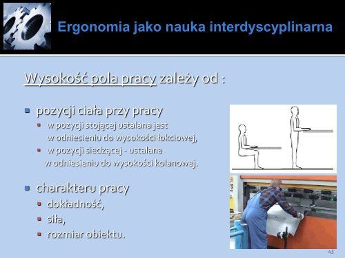 Ergonomia jako nauka interdyscyplinarna