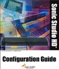 SonicStudio HD Configuration Guide - Audio Intervisual Design, Inc.