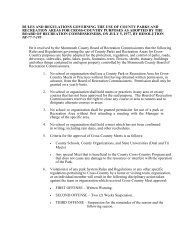 rules and regulations governing the use of county parks and ...