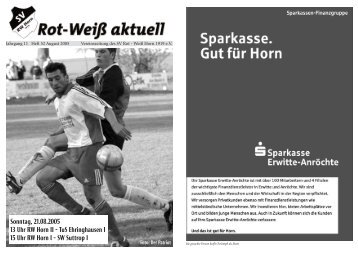 Der Landesligakader in der Saison 2005/2006 - Rot-WeiÃŸ Horn