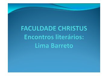 Os Bruzundangas - Lima Barreto - Faculdade Christus