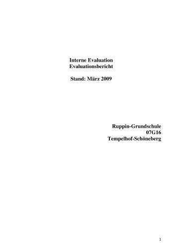 Evaluationsbericht 2009 (pdf) - Ruppin-Grundschule