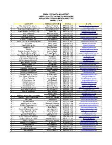 tampa international airport small project contractors program