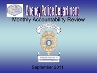 Cheney Police Department - City of Cheney