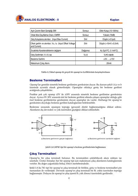 ANALOG ELEKTRONÄ°K - II Kaplan - 320Volt