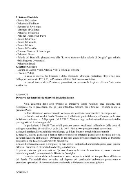Norme P.T.R.C. vigente - PTRC Piano Territoriale Regionale di ...