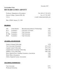 RICHARD JAMES ARNOTT - Economics