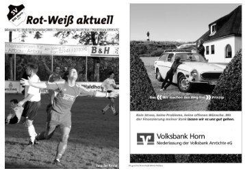Liebe Sportfreunde! - Rot-WeiÃŸ Horn