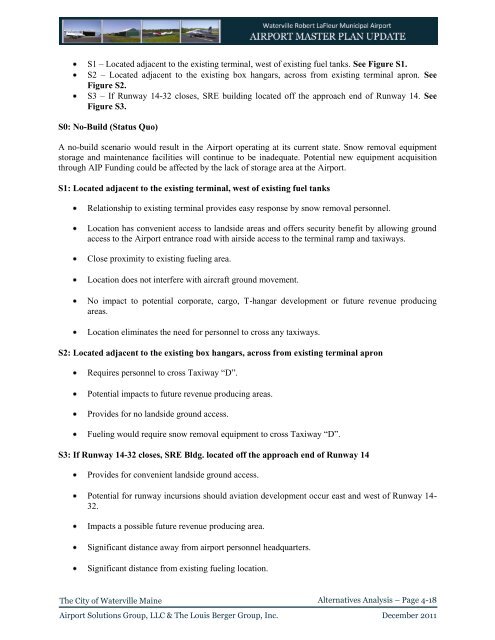 Airport Master Plan 2012 - City of Waterville