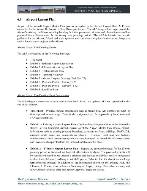 Airport Master Plan 2012 - City of Waterville