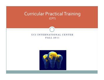 Curricular Practical Training - UCI International Center