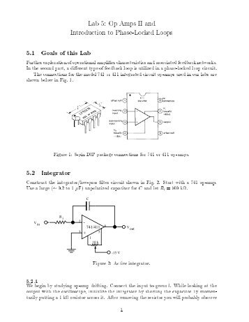 Lab 5: Op Amps II and Introduction to Phase-Locked Loops 5.1 ...