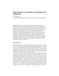 Hoop frequency as a predictor of performance for softball bats