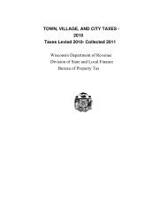 2010 Town, Village and City Bulletin - Wisconsin Department of ...