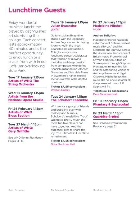 WHAT'S ON SPRING 2012 - Royal Welsh College of Music & Drama