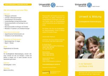 Umwelt & Bildung - Wissenschaftliche Weiterbildung - UniversitÃƒÂ¤t ...