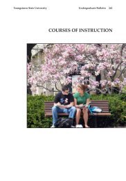 COURSES OF INSTRUCTION - YSU - Youngstown State University