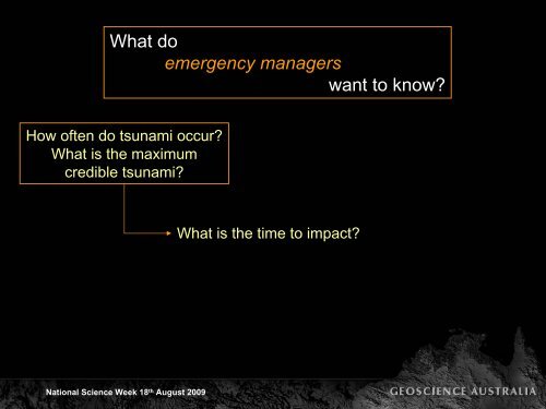 Natural Hazard Science and Emergency Management - Geoscience ...