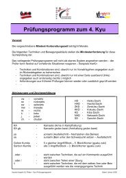 PrÃ¼fungsprogramm zum 4. Kyu (Violettgurt) - Karate Hayashi St. PÃ¶lten