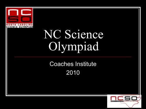 2010 Coaches Institute Presentation