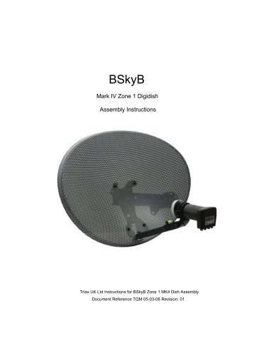 MK4 Zone 1 Sky Minidish Assembly Instructions - Tradeworks